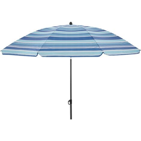 Doppler Sonnenschirm / Gartenschirm Como 160, 160 x 203 cm, blau gestreift,  Bezug aus 100 % Polyester