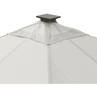 Leco Ersatz-Dachtextil für "Solarpavillon LINA 3 x 3 m", lichtgrau