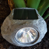 LED 3er Set Solar-Leuchtsteine für Außenbereich und Garten