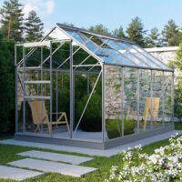 Vitavia Gewächshaus "Planet 6200" inkl. Fundament, aluminium, 6,2 m², 3 mm ESG