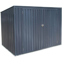 Westmann Metall Mülltonnenbox "7 x 3", Mülltonnenverkleidung für 240 l Mülltonnen, dunkelgrau, 3er Box