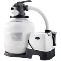 Intex Swimming Pool Sandfilteranlage "Krystal Clear ECO-20220-2" mit Salzwassersystem, für Pools bis 56.800 l Wassermenge
