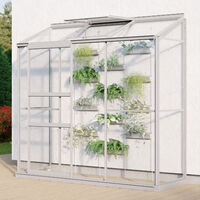 Vitavia Anlehn-Gewächshaus "Styx 1300", aluminium eloxiert, 1,3 m², 3 mm ESG