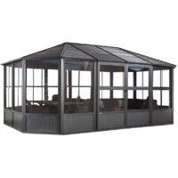 Sojag Pavillon Charleston 12x18, anthrazit, 384 x 594 x 281 cm (L x B x H), Aluminium