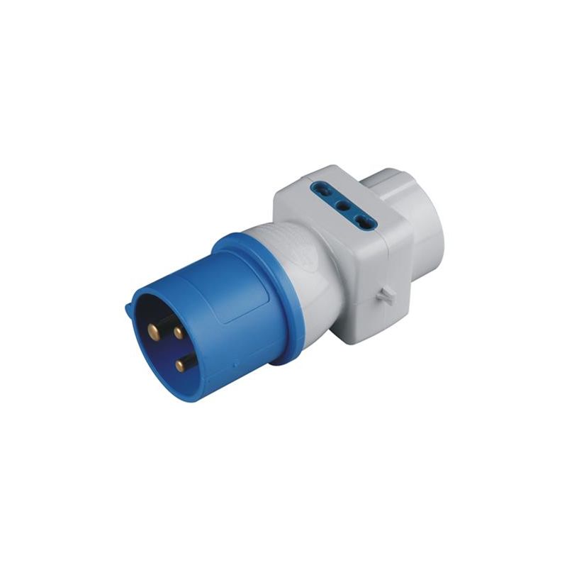 FANTON 78100-E Adattatore industriale blu da spina CEE a presa schuko