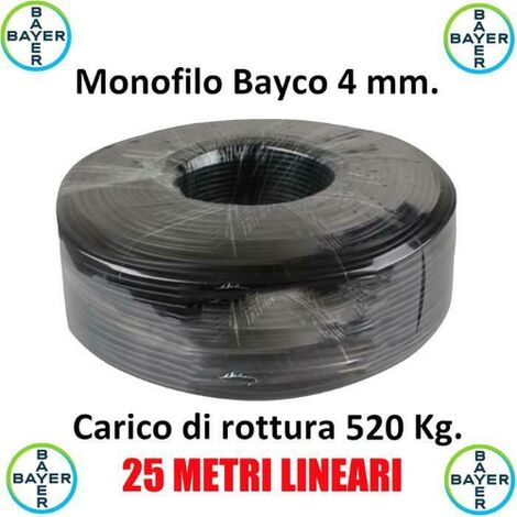 Monofilo 50 Metri Bayco 4 Mm Tirante Antenne Tralicci Bayer Indistruttibile