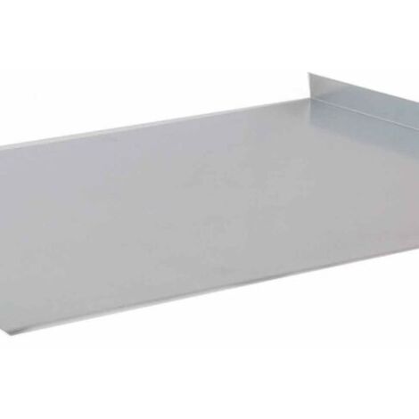 Vassoio a L in lamiera zincata lucida per fondo antivarroa per Arnia da 10 Favi 350x440 mm
