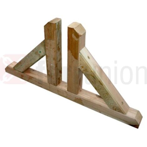 Piedino Doppio Pannello Grigliato Legno Impregnato Autoclave 60X4,5X30H cm Sostegno