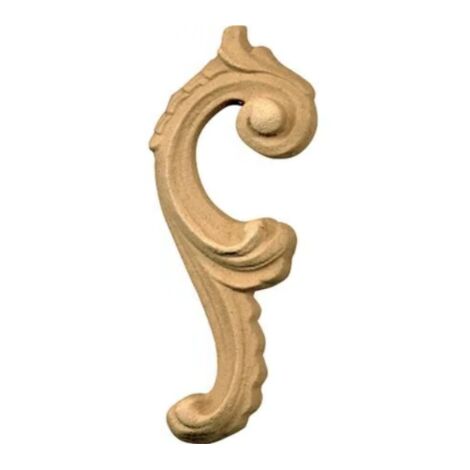Fregio Mobili Pasta Di Legno Grezzo 62X43H Sinistro Mm Decoro Restauri Decorazione Arte 034860-SX