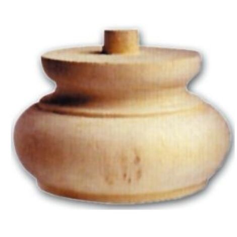 Gamba Per Mobili A Cipolla In Legno Di Ontano Tornito 110X75 Mm Art. 03.0015