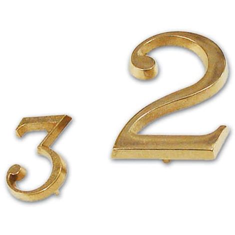 NUMERO 8 Otto OTTONE 40 mm Fissaggio con PIOLI Civico PORTA Interno Esterno