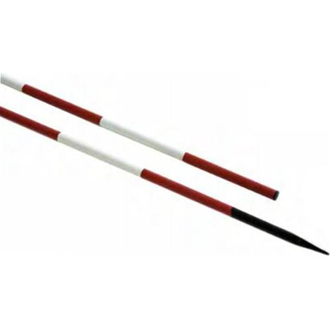 PALINA SEGNALETICA TONDA IN FERRO 160CM BIANCO/ROSSA