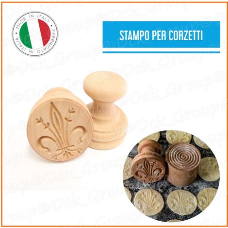 Stampo Corzetti Croxetti Genovesi Liguri Pasta Mould Shaped Giglio Fondo Rilievo   5.3 cm