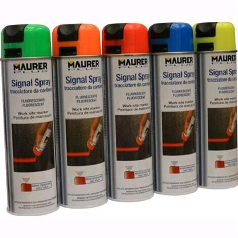 Tracciatore Spray Rosso Fluorescente Maurer Plus Bomboletta 500 ml Lavori Cantiere Tracce ROSSO
