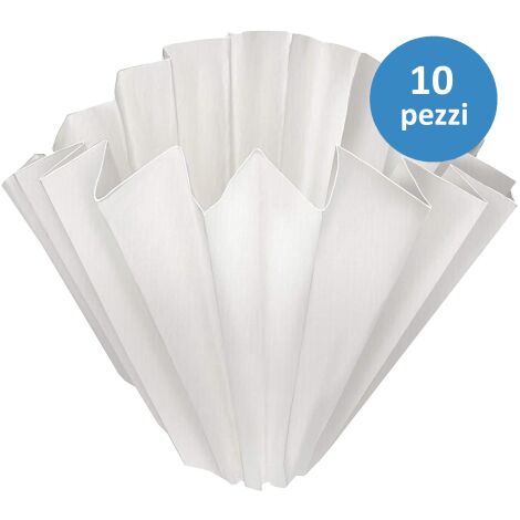 No10 FILTRI di Carta Diametro 40 cm per DISTILLATI VINO ACETO LIQUORI Piegati Fisarmonica