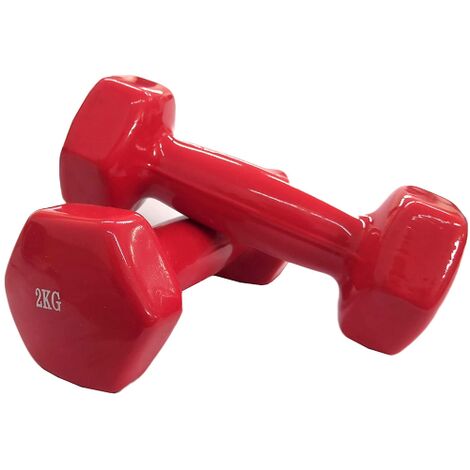 COPPIA Pesi MANUBRI Palestra 2 kg FITNESS Allenamento Esercizi Casa Set 2 PEZZI  COPPIA 2 KG= 4 KG TOTALI