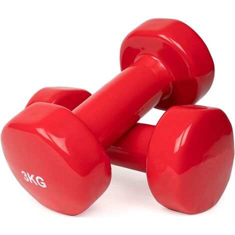 COPPIA Pesi MANUBRI Palestra 3 kg FITNESS Allenamento Esercizi Casa Set 2 PEZZI  COPPIA 3 KG= 6 KG TOTALI