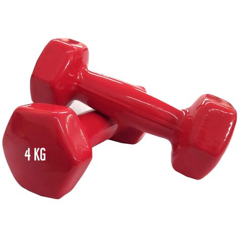 COPPIA Pesi MANUBRI Palestra 4 kg FITNESS Allenamento Esercizi Casa Set 2 PEZZI COPPIA 4 KG= 8 KG TOTALI