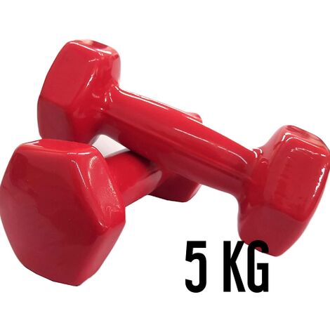 COPPIA Pesi MANUBRI Palestra 5 kg FITNESS Allenamento Esercizi Casa Set 2 PEZZI  COPPIA 5 KG= 10 KG TOTALI