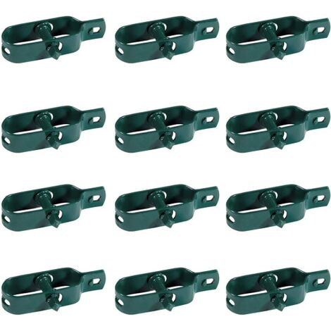 12 PEZZI Tendifilo Tenditore Tirante VERDE Plastificato per Rete Recinzione Tendi Filo Morsetto
