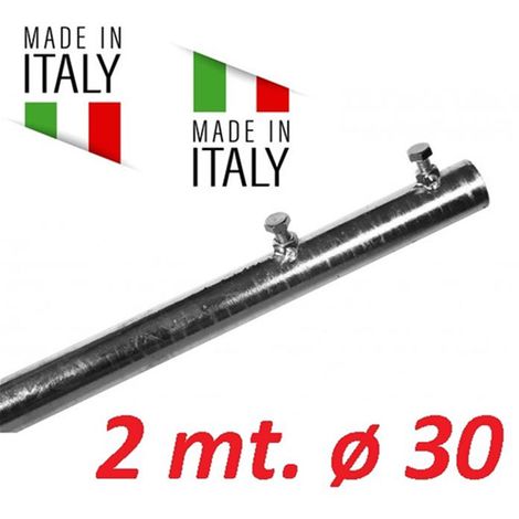 Palo Singolo Antenna 2 Metri Spessore 1 Mm Tv Wifi Diametro 30 Made In Italy 30 MM