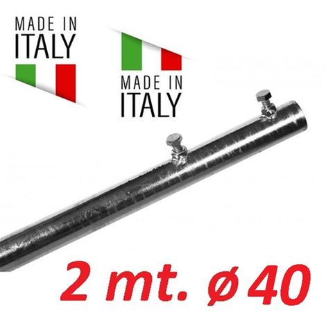 Palo Singolo Antenna 2 Metri Spessore 1 Mm Tv Wifi Diametro 40 Made In Italy 40 MM