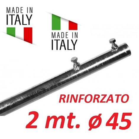 Palo Singolo Rinforzato Antenna 2 Metri 45 Made In Italy Tv Wifi