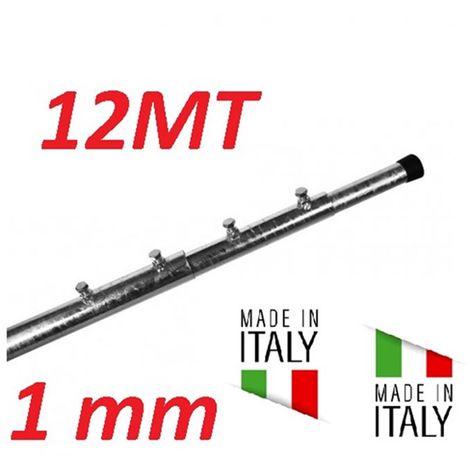 Palo Telescopico 12 Metri 2Mt X 6 Pezzi Spessore 1 Mm Zincato A Fuoco Made In Italy (12 Mt)