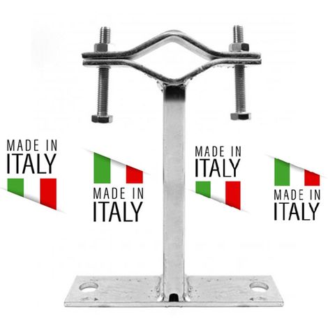 Staffa Zanca Tipo Emilia Fissaggio Antenna Palo Tv 15 Cm (Cm 15) 15 CM