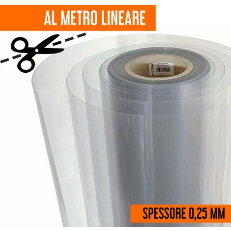 VETRO Sintetico AL METRO Trasparente L.100 cm Finto Vetro Schermatura Plexiglass