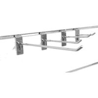 25 Ganci Gancio Espositori Portablister 10 Cm Per Pannello Dogato Cromato