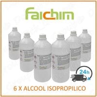 6 X Alcool Isopropilico Isopropanolo Pulizia Ossido Ultrasuoni Puro 97% 1 Lt