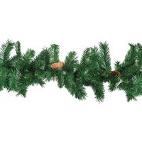 XONE Boa Ghirlanda Festone Natalizio con PIGNE 270X7 CM in PVC 260 RAMI Decorazione Casa