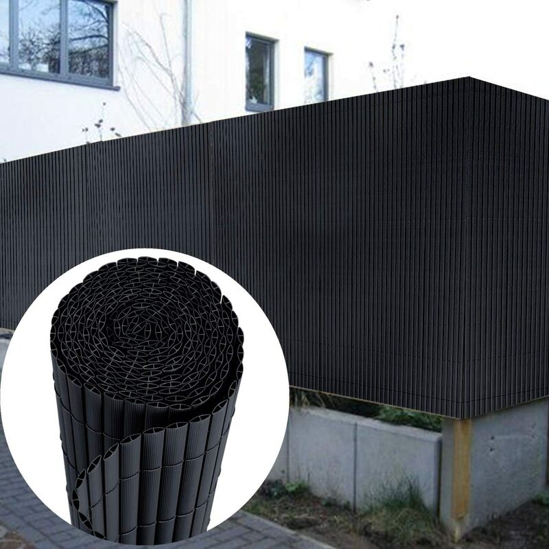 PVC Sichtschutzmatte 80x1000 cm grün Balkon Sichtschutz Zaun Windschutz 