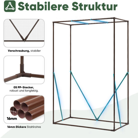 Sekey Tomatenhaus Stabil Gewächshaus Klein Foliengewächshaus