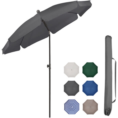 Sekey Sonnenschirm Balkon 180 cm Sonnenschirm mit Schutzhülle - für Balkon Garten & Terrasse - Neigungswinkel und Höhe verstellbar - UV-Schutz bis UPF 50+ Sonnenschutz Strandschirm, Dunkelgrau