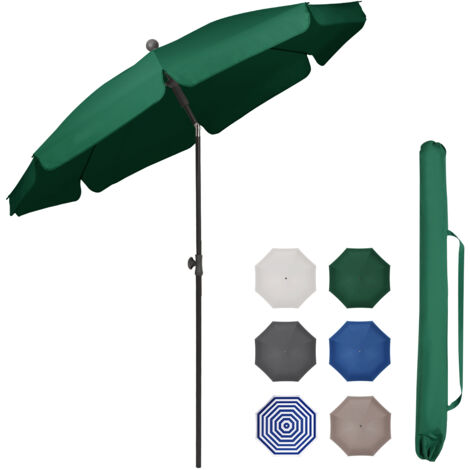 Sekey Sonnenschirm Balkon 180 cm Sonnenschirm mit Schutzhülle - für Balkon Garten & Terrasse - Neigungswinkel und Höhe verstellbar - UV-Schutz bis UPF 50+ Sonnenschutz Strandschirm, Grün
