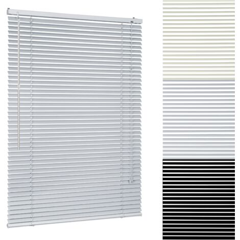 Sekey Alu Jalousie ohne Bohren Klemmfix Jalousette freihängend - 25mm Alu-Lamellen, Silber, 110 x 130 cm