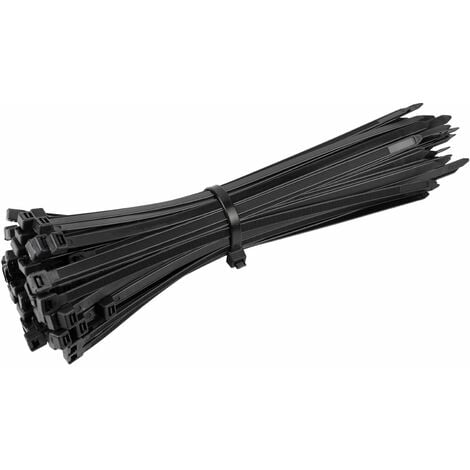 Kabelbinder 100 Stück Kabelstrapse Set UPF-Beständig Hitzebeständig, 7 ,6x300mm