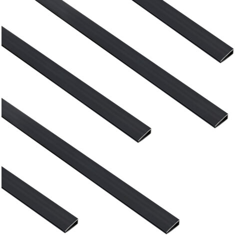 Sekey 5er Set Abdeckprofil für Sichtschutzmatten PVC Sichtschutz Zaun Zaunabdeckung, je 1 m Länge, Anthrazit