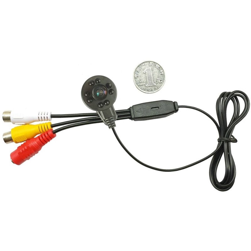 MINI MICRO TELECAMERA CAMERA CAM SPIA SPY 8 LED CMOS COLORI AUDIO VIDEO  MICROFONO