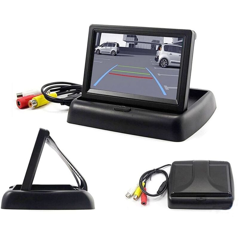 PS4000 - Kit 4 sensori di parcheggio con lcd 4,3 e telecamera posteriore  (46.1000.20 - 46100020) - GBC Elettronica