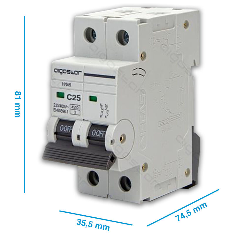 Magnetotermico DomA45 1P+N C 10A (18mm)