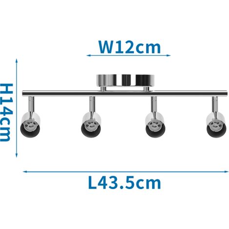 PLAFONIERA DA SOFFITTO ORIENTABILI LED CON 4 FARETTI GU10 BASE LAMPADARI