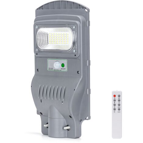 LAMPIONE STRADALE LED 50W CON PANNELLO SOLARE TELECOMANDO CREPUSCOLARE 6500K