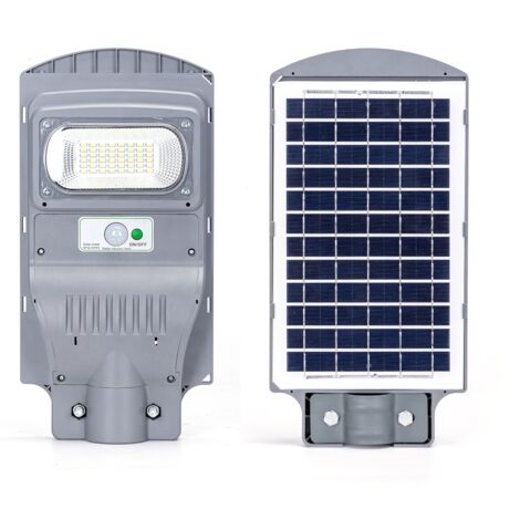 LAMPIONE STRADALE LED 50W CON PANNELLO SOLARE TELECOMANDO CREPUSCOLARE 6500K