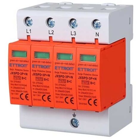 Scaricatore Di Sovratensione Tipo 1 2 (B C) 4P 50kA 1,2kV SPD MOV Rete TN-S/TT Contatto SPA931 HAGER - Foto 3