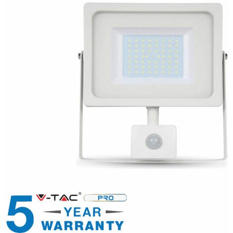 FARO 50 WATT W LED FARETTO CON SENSORE CREPUSCOLARE FREDDO ESTERNO 50W