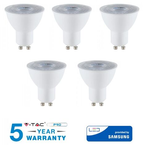 lampadina led gu10, 7.5W, bianco caldo, luce calda