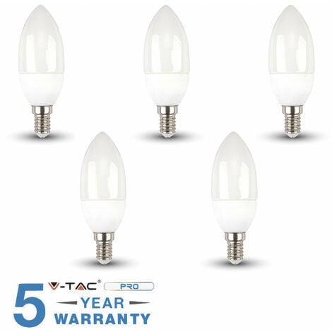 LAMPADINE LED V-Tac Candela E14 3.7W LAMPADINA LUCE FREDDA 5 PEZZI